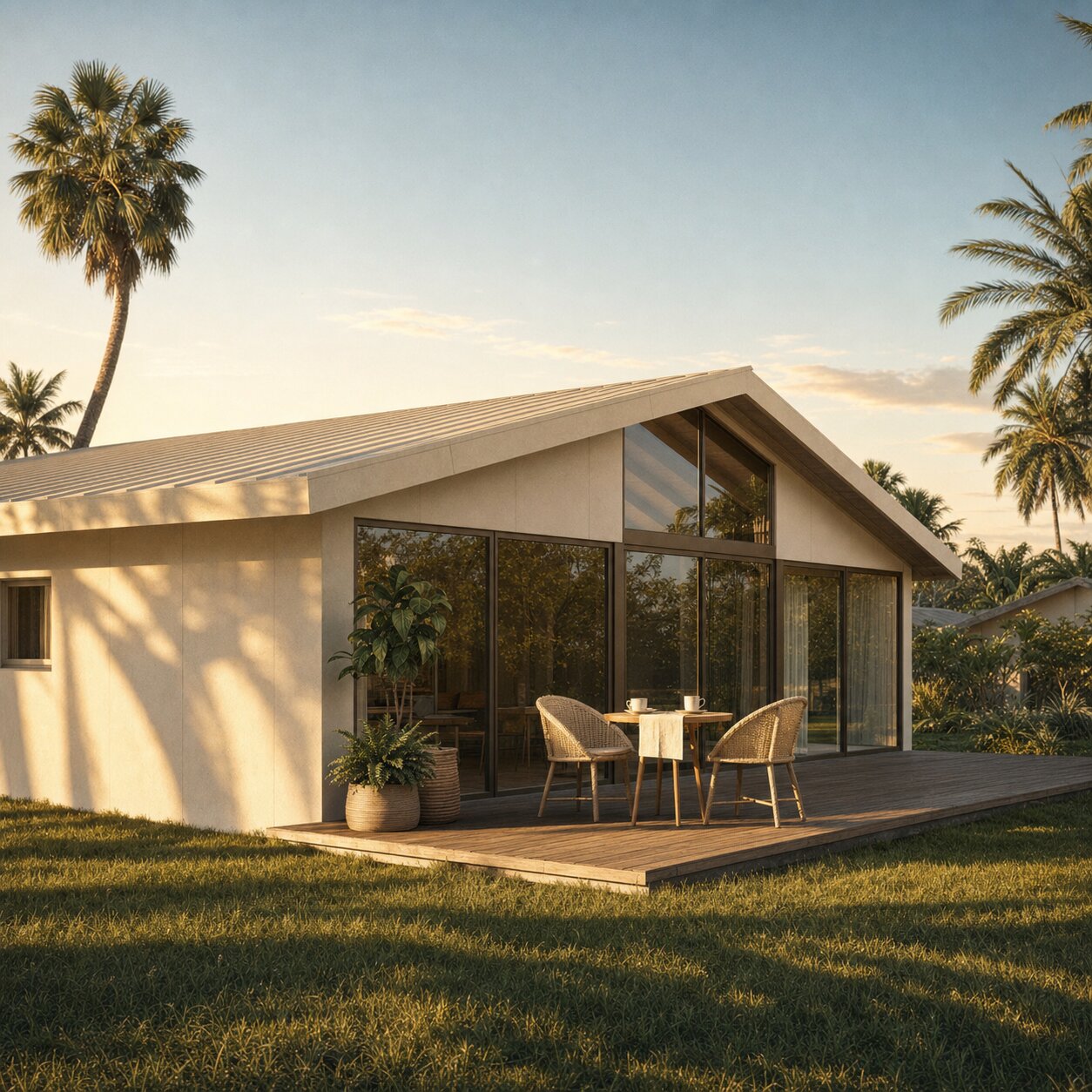 Exterior of the two-bedroom villa