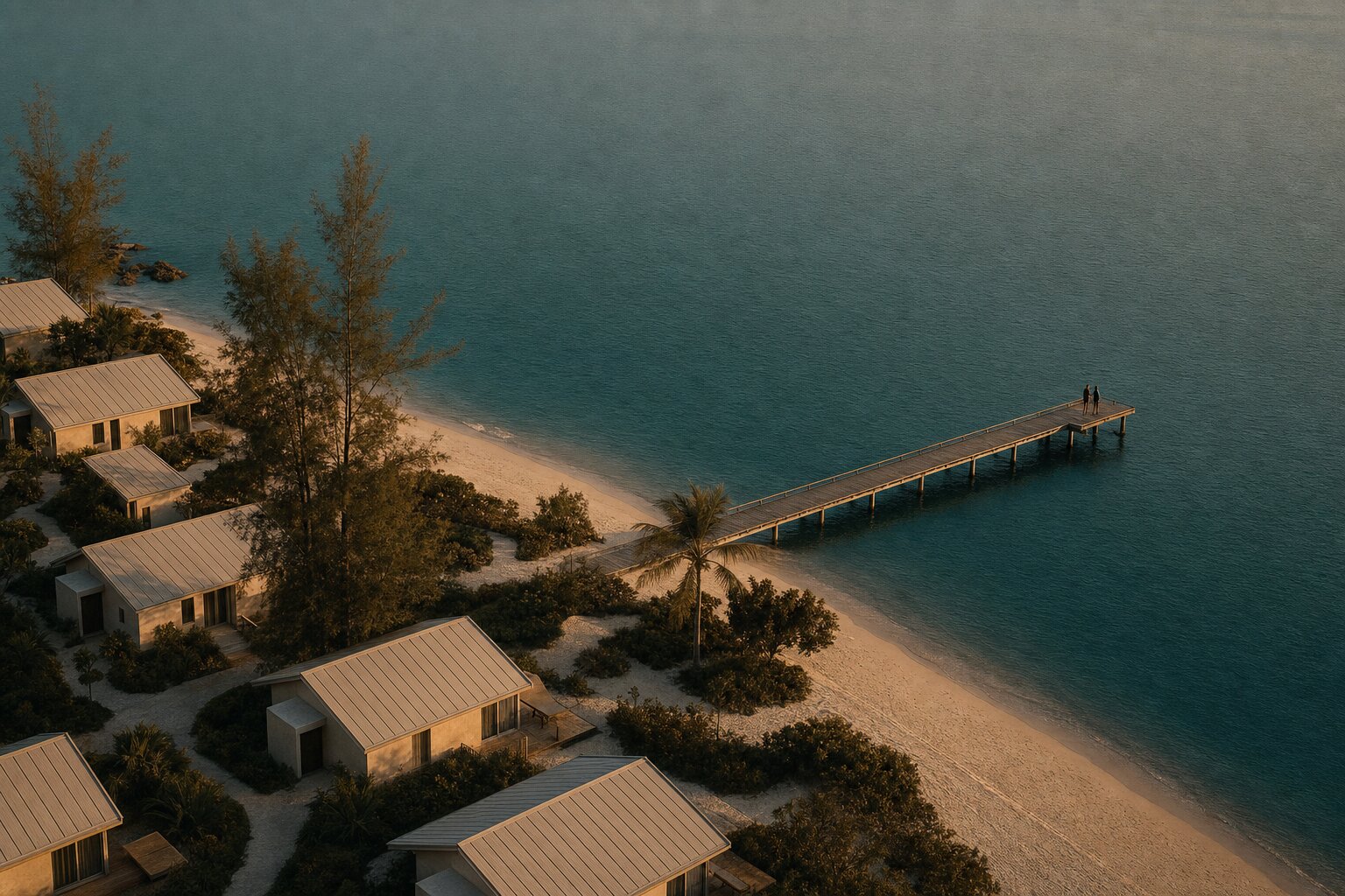 Aerial of the Willoughby Bay coastline